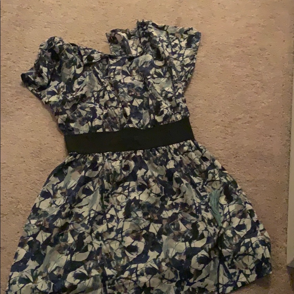 Blue/white dress